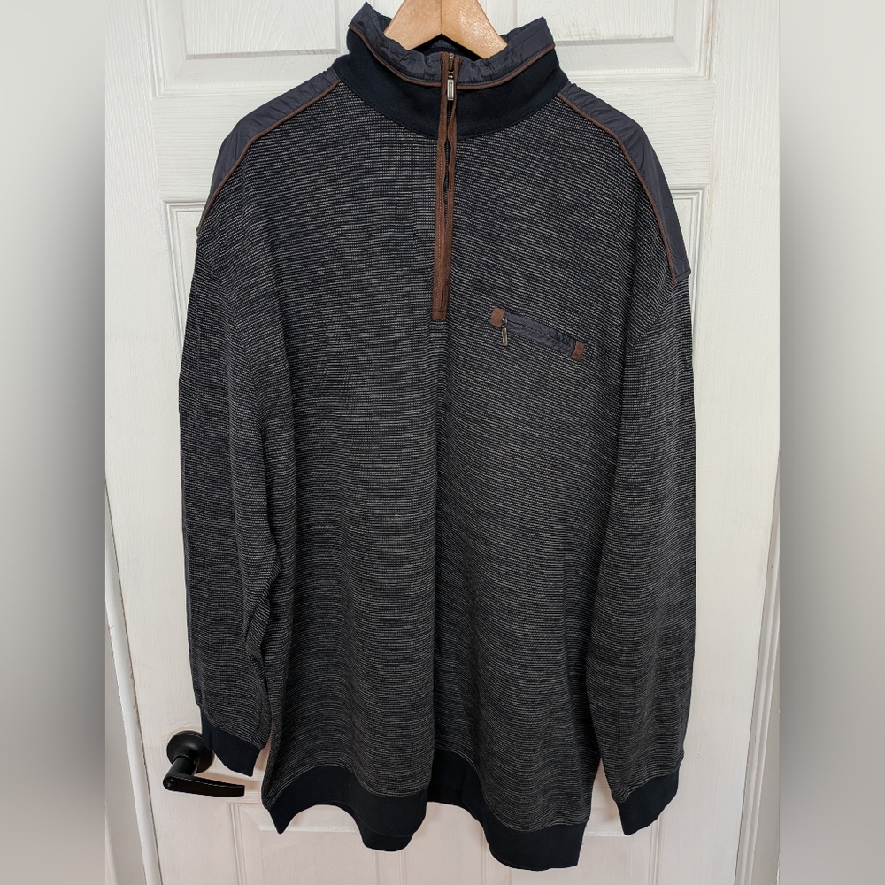 Big and Tall 3XLT Quarter Zip Sweater EUC
